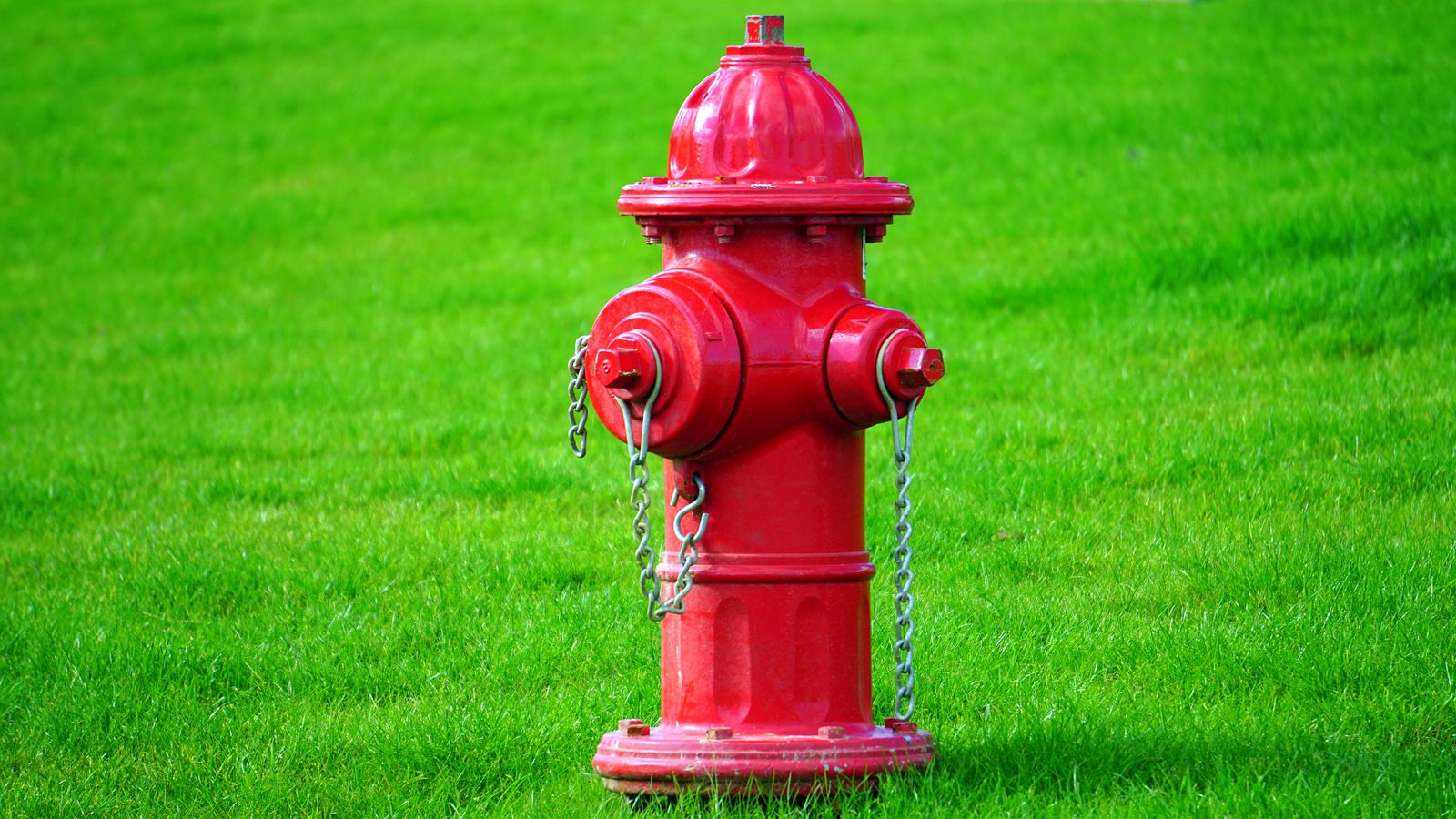 Red fire hydrant